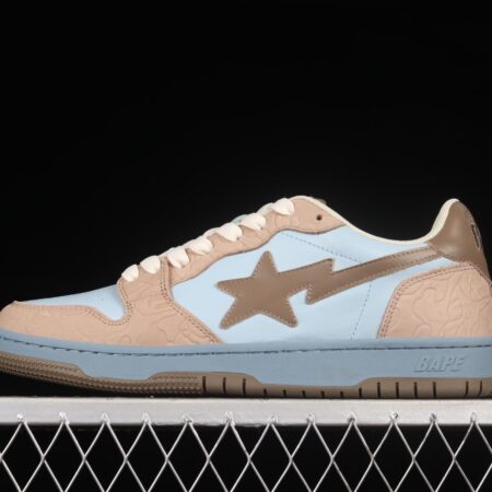 Human MAdidase Bape Sta Sk8 To Nigo trend godfather Nigo brand ape head classic skateboard shoes leisure sports shoes 1G70191035 light blue