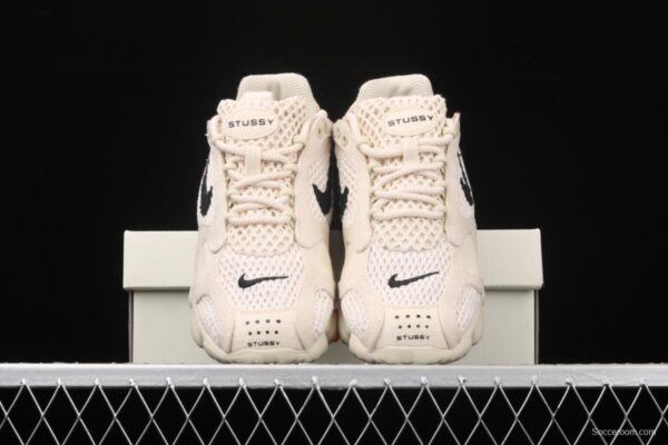 Stussy x NIKE Air Zoom Spiridon Caged 2 Spieli prison East cage 2 generation milky white linen black cloth CQ5486-200 - Image 13