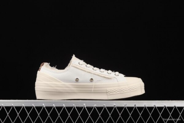 IMPACT x VESSEL G.O.P. LOW deconstructs S20XC01W for high canvas vulcanized board shoes with overlapping thick soles and low sides - Image 13