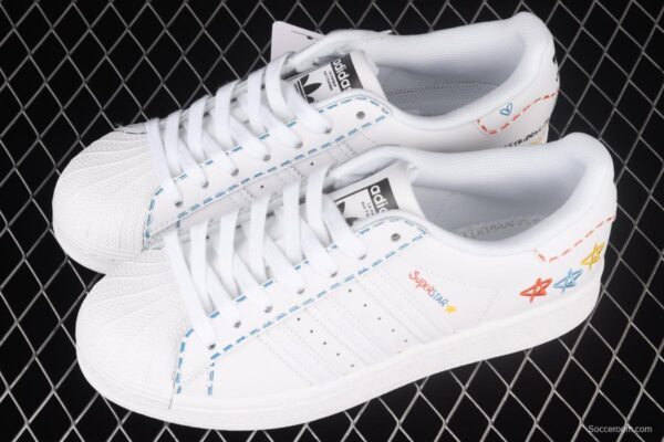 Adidas Originals Superstar GZ3034 shell head child fun graffiti decoration leisure board shoes - Image 10