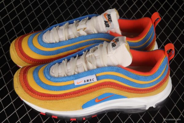 NIKE Air Max 97 SE yellow, blue and red color combination bullet air cushion sports running shoes DH1085-700 - Image 10
