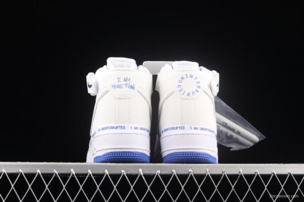NIKE Air Force 1x 07 Mid x Uniterrupted white and blue graffiti James co-signed the same 3M reflective medium side leisure sports board shoes CT1206-600 - Image 14