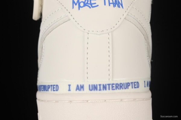 Uninterrupted x NIKE Air Forece 1107Mid MORE THAN Mibao Blue signature graffiti to help Mantianxing 3M reflective leisure board shoes NU3060-686 - Image 6