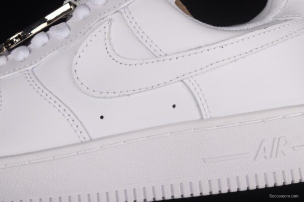 NIKE Air Force 1x07 Low metal silver hook low-top casual board shoes 315122-111, - Image 7