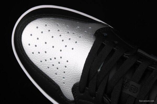 Air Jordan 1 Low low-top black silver culture leisure sports shoes DA5551-001 - Image 9