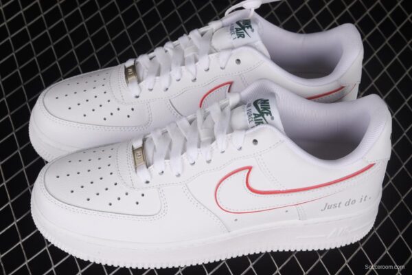 NIKE Air Force 1'07 Low White Red Low Top Sports Casual Sneakers DQ0791-100 - Image 10
