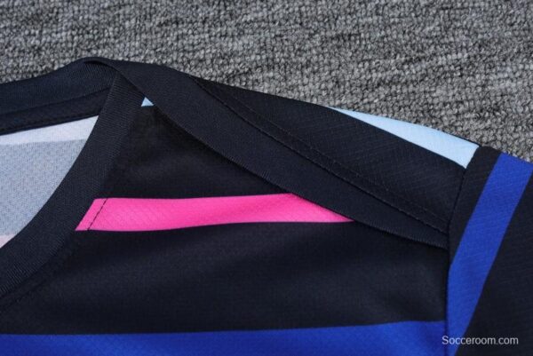 2024 France Navy Stripe Short Sleeve Jersey+Shorts - Image 4