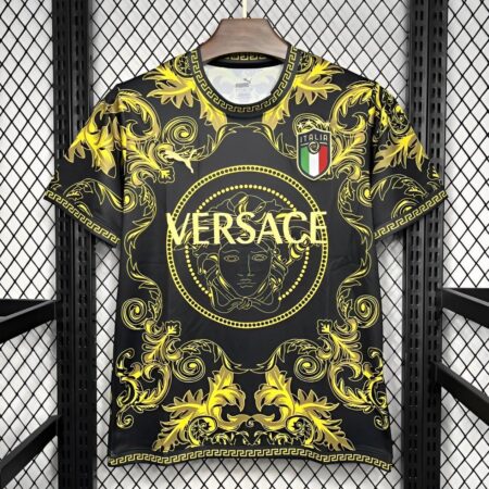 2024 Italy x Versace Gold/Black Special Jersey