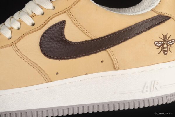 NIKE Air Force 11607 Low Manchester Bee khaki brown Manchester bee suede low-top casual board shoes DC1939-200 - Image 7
