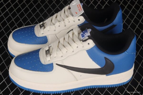NIKE Air Force 1'07 Beige Blue Barb Low Top Casual Sneakers HG1136-022 - Image 10