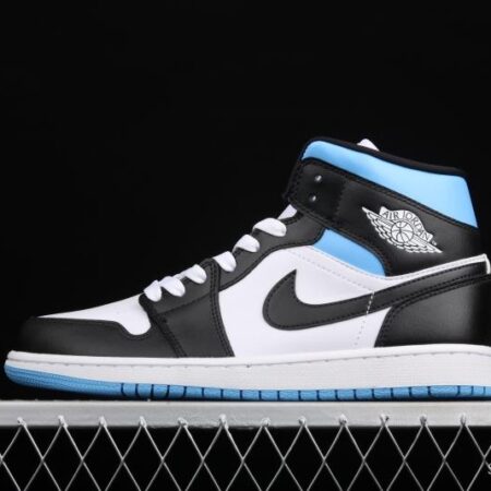 Air Jordan 1 Mid SE black, white and blue BQ6472-102