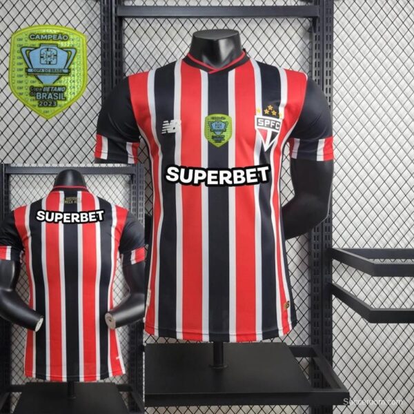 Player Version 2024/25 Sao Paulo Away Jersey  + All Sponsored and Chest Patch - Image 2