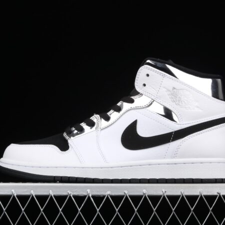 Air Jordan 1 Mid GS Junior Leonard Silver Zhongbang Basketball shoes 554724-121