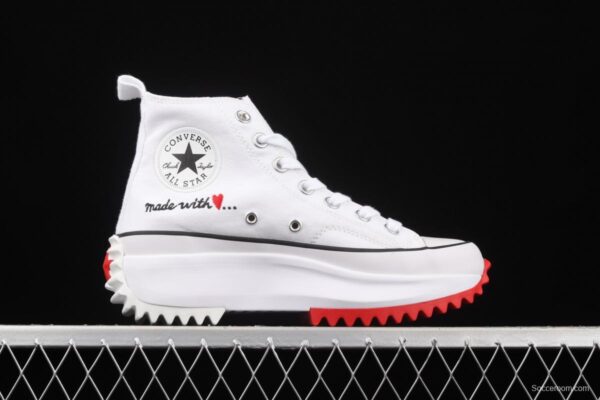 Converse Run Star Hike 1970 s Xiao Zhan Zhang Yuqi same Valentine's Day Limited muffin sawtooth thick sole raised canvas shoes 571874C - Image 14