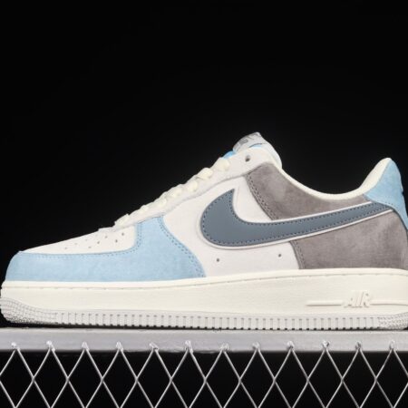 NIKE Air Force 1x07 light gray-blue color matching low-top casual board shoes LZ6699-523