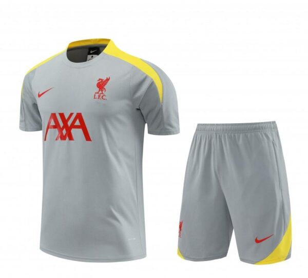 24/25 Liverpool Grey Short Sleeve Jeresy+Shorts - Image 8