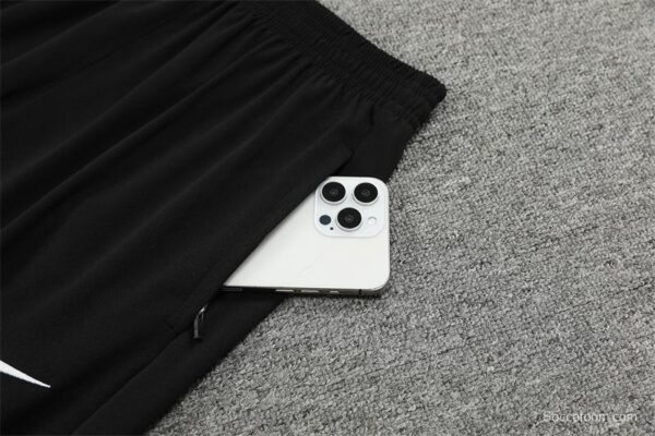 Player Version 2024 France Black Half Zipper Jacket+Long Pants - Image 5
