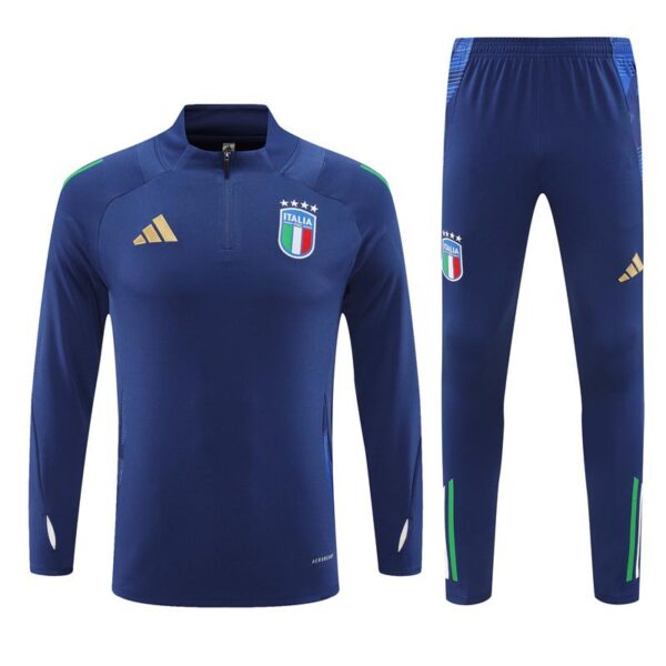 2024 Italy Navy Half Zipper Jacket+Long Pants - Image 19