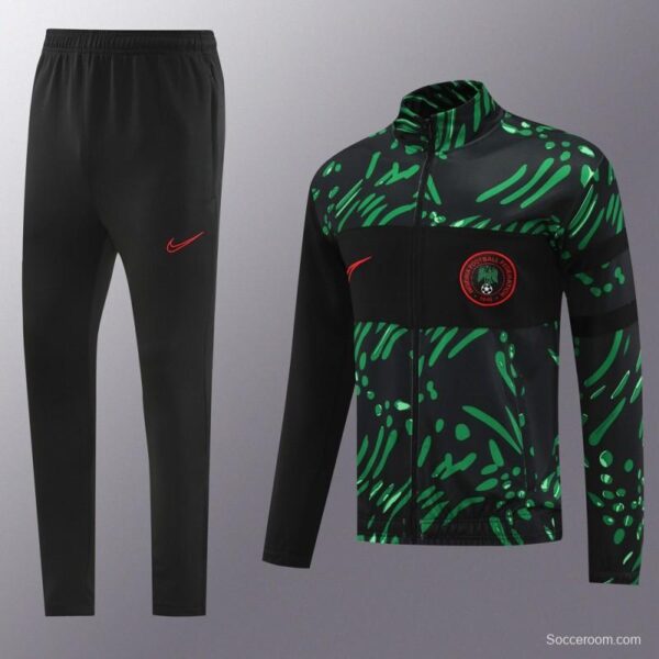 2024 Nigeria Black/Green Full Zipper Jacket +Long Pants - Image 18