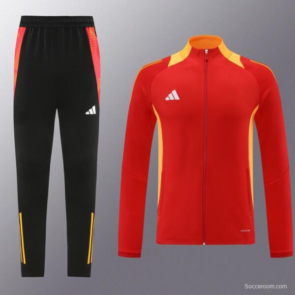 24/25 Adidas Red/Orange Full Zipper Jacket +Long Pants - Image 15