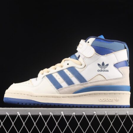Adidas Forum 84 High Blue ThreAdidas FY7793 popular single classic vintage high top basketball shoes