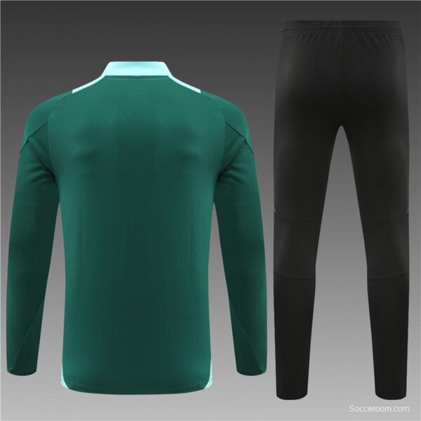 24/25 Manchester United Green Half Zipper Jacket+Long Pants - Image 15