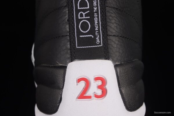 Air Jordan 12 Retro Royoffs 2 2 Black and White Silver Buckle 2022 Edition Playoffs CT8013-006 - Image 7