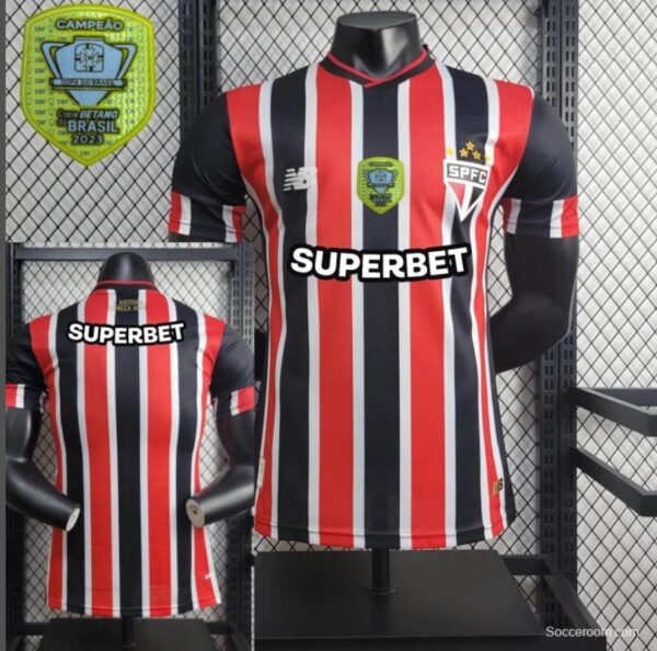 Player Version 2024/25 Sao Paulo Away Jersey  + All Sponsored and Chest Patch - Image 4