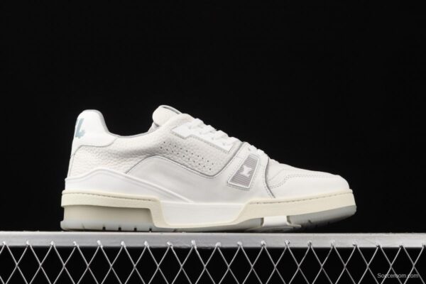 Authentic LV 2021ss early spring fashion catwalk sneakers 400N White - Image 15