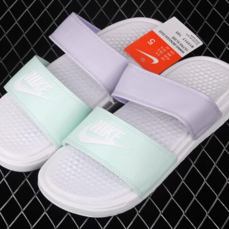 NIKE Benassi Swoosh # double belt ninja slipper series # authentic slippers life style summer beach slippers 819717-103