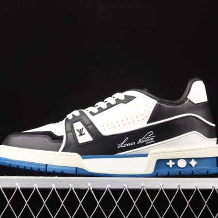 Authentic LV 2021ss early spring fashion catwalk sneakers 400N Black WHITE