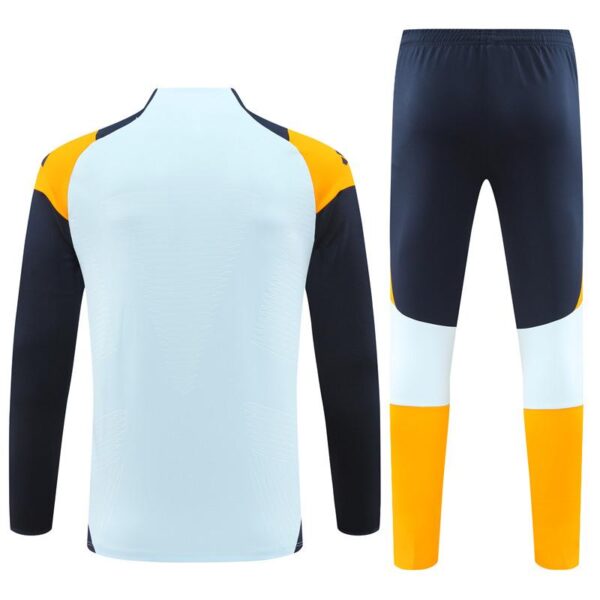 24/25 Real Madrid Light Blue/Navy/Orange Half Zipper Jacket+Long Pants - Image 17