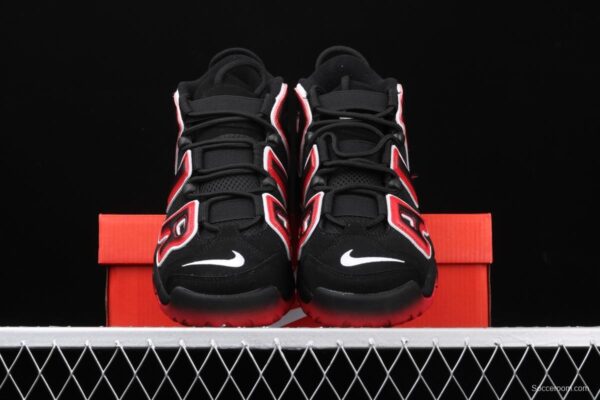 NIKE Air More Uptempo 96 QS Laser Crimson Pippen initial series classic high street leisure sports culture basketball shoes black lava gradual red and white CJ6129-001 - Image 11