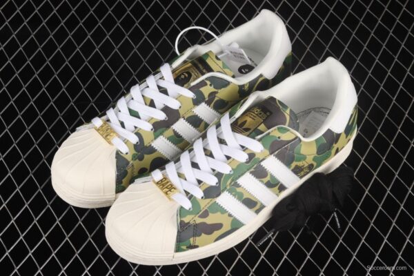 BAPE x Adidas Superstar 80s GZ8981 Darth ape-man co-named shell full head casual board shoes - Image 11