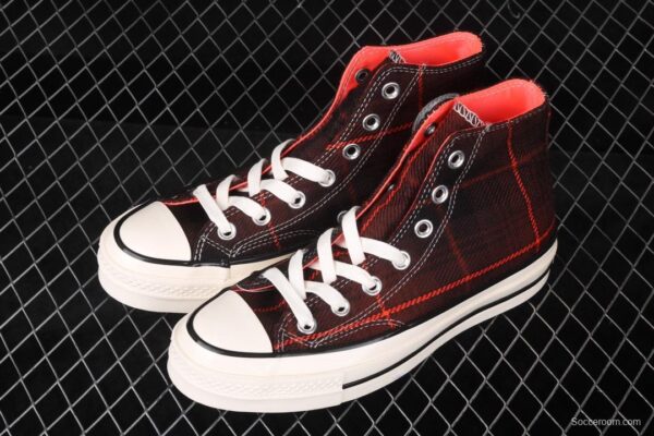 Converse 70s Plaid Scottish plaid fresh vintage casual board shoes 166496C - Image 6
