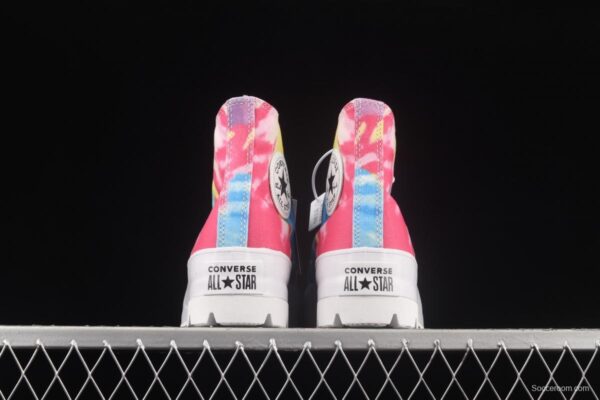 Converse All Star Lugged tie-dye canvas shoes with thick soles and high uppers 572461C - Image 14
