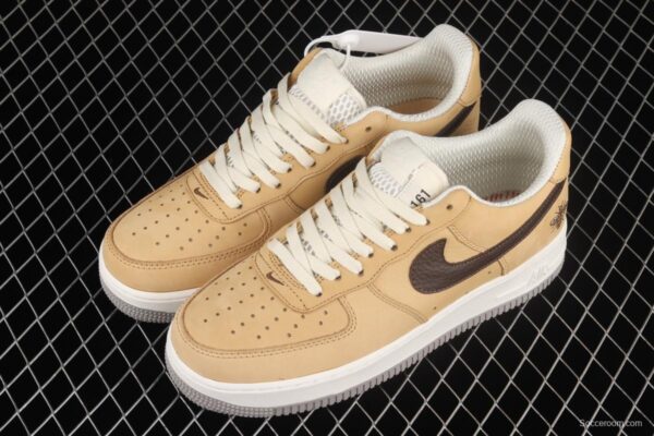 NIKE Air Force 11607 Low Manchester Bee khaki brown Manchester bee suede low-top casual board shoes DC1939-200 - Image 10