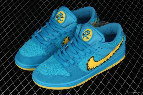 Grateful DeAdidas x NIKE SB DUNK Low Yellow Bear joint style blue and yellow bear sports skateboard shoes CJ5378-400 - Image 10