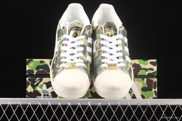BAPE x Adidas Superstar 80s GZ8981 Darth ape-man co-named shell full head casual board shoes - Image 13