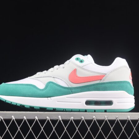 NIKE Air Max 1 gray-white and green half-palm air cushion retro running shoes AH8145-106