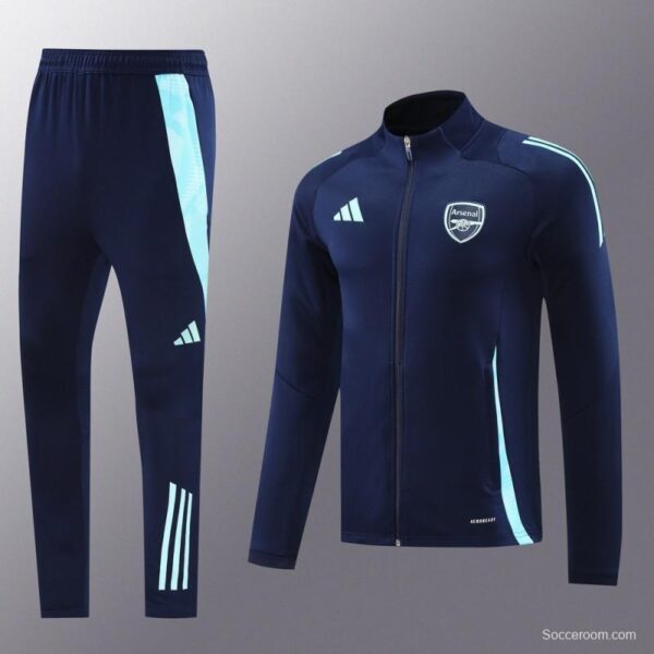24/25 Arsenal Navy Full Zipper Jacket +Long Pants - Image 14