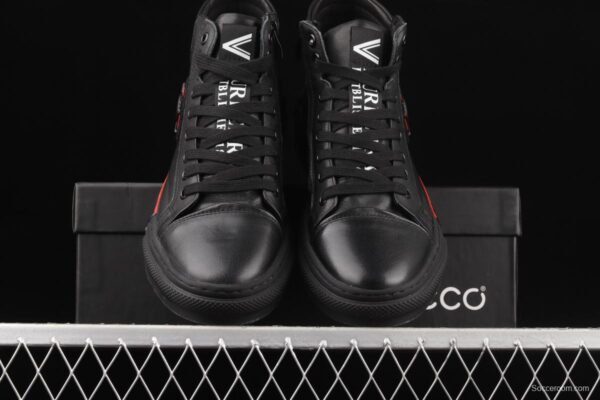 ECCO super soft head leather matching color men's high-top casual board shoes 43050101001 - Image 12