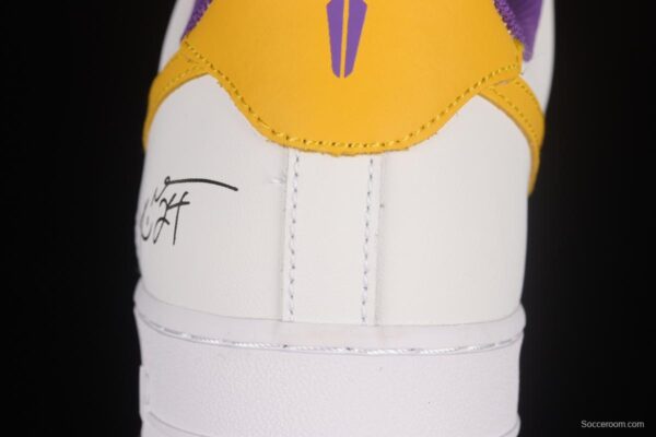 NIKE Air Force 1'07 Low Kobe White Purple Yellow Low Casual Sneakers DC8865-022 - Image 6