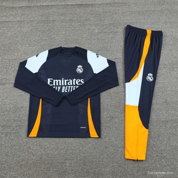 24/25 Real Madrid Navy Half Zipper Jacket+Long Pants - Image 14