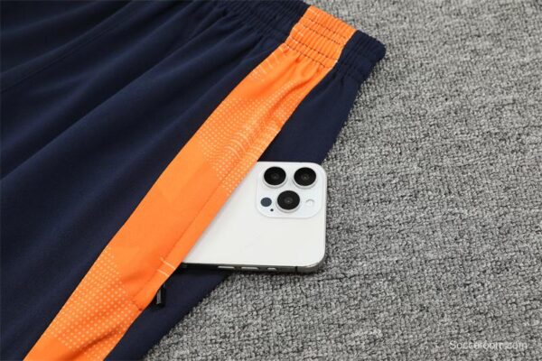 24/25 Real Madrid White/Navy Half Zipper Jacket+Long Pants - Image 4