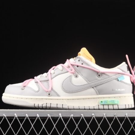 OFF-White x NIKE DUNK Low OW gray SB buckle rebound fashion casual board shoes DM1602-109