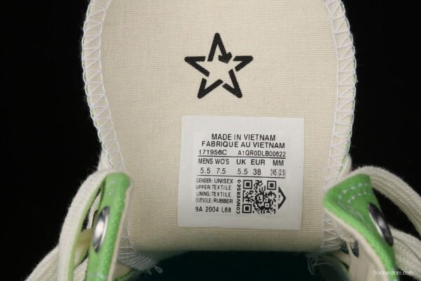 Converse Chuck 70s spring new color lemon green color low-top casual board shoes 171956C - Image 4