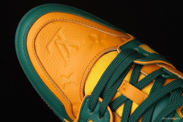 Authentic LV 2021ss early spring fashion catwalk sneakers 390N GREEEN YELLOW - Image 10