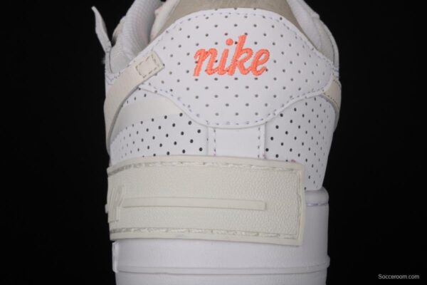 NIKE Air Force 1 ShAdidasow light weight heightened low-top board shoes CZ8107-100 - Image 5