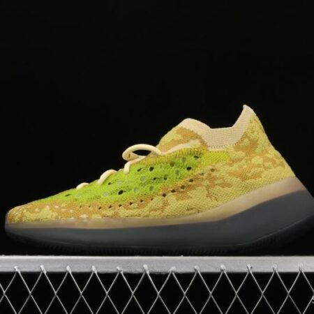 Adidas Yeezy Boost 380 Hylte Glow FZ4990 Kanye jointly limited coconut 380 fluorescent yellow luminous running shoes